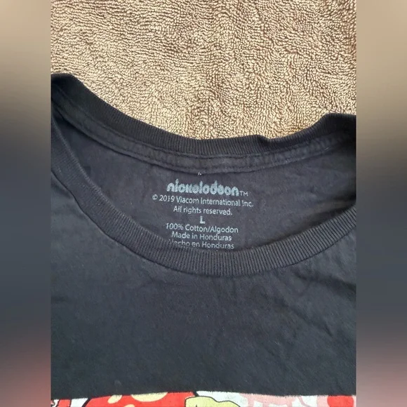 Nickelodeon Men’s Retro Cartoon Graphic Black Tee Rocket Power Rugrats - Large - Picture 5 of 7